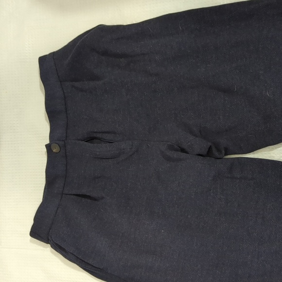 Massimo Dutti Dark Navy Midweight High Rise Dress Pants - Picture 3 of 11